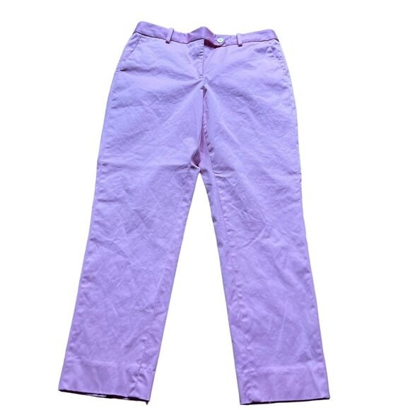 Brooks Brothers Size 6 Pink Mid Rise Flat Front Straight Leg Chino Dress Pants - Picture 1 of 15
